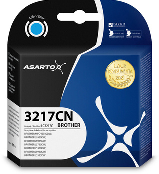 Tusz Asarto do Brother LC3217C MFC-J5330 MFC-J6935 niebieski