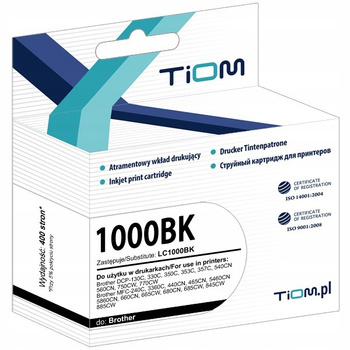 Tusz Tiom do Brother LC1000BK DCP130C MFC240C czarny