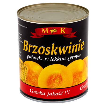 Brzoskwinie premium połówki w syropie 820g EO