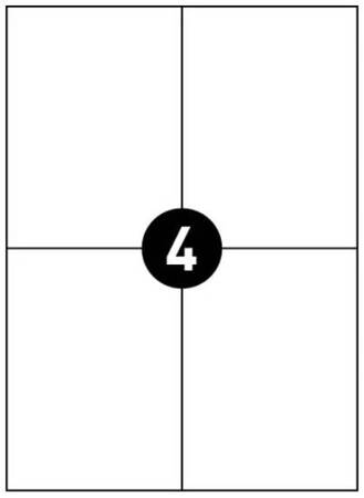 ETYKIETY KAL-PACK SAMOPRZYLEPNE 105X148mm, 100 ARKUSZY A4, 400 ETYKIET