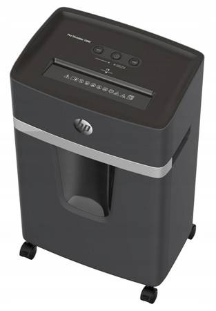 NISZCZARKA HP PRO SHREDDER 10MC, MIKROŚCINKI, P-5, 10 KART., 20L, CIEMNOSZARA