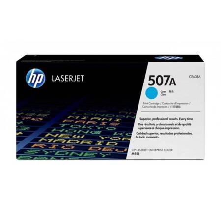 Toner HP CE401A 507A do LaserJet 500 Color M551, MFP M575, M570 niebieski