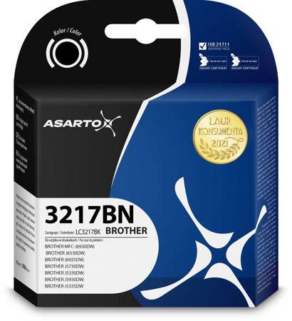 Tusz Asarto do Brother LC3217BK MFC-J5330 MFC-J6935 czarny