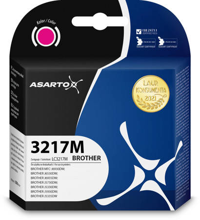 Tusz Asarto do Brother LC3217M MFC-J5330 MFC-J6935 czerwony