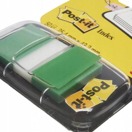 ZAKŁADKI INDEKSUJĄCE POST-IT (680-3) 25,4X43,2MM, 50 KARTEK, ZIELONE