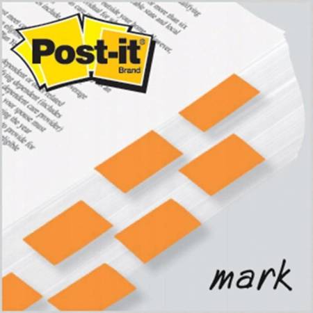 ZAKŁADKI INDEKSUJĄCE POST-IT (680-4) 25,4X43,2MM, 50 KARTEK, POMARAŃCZOWE